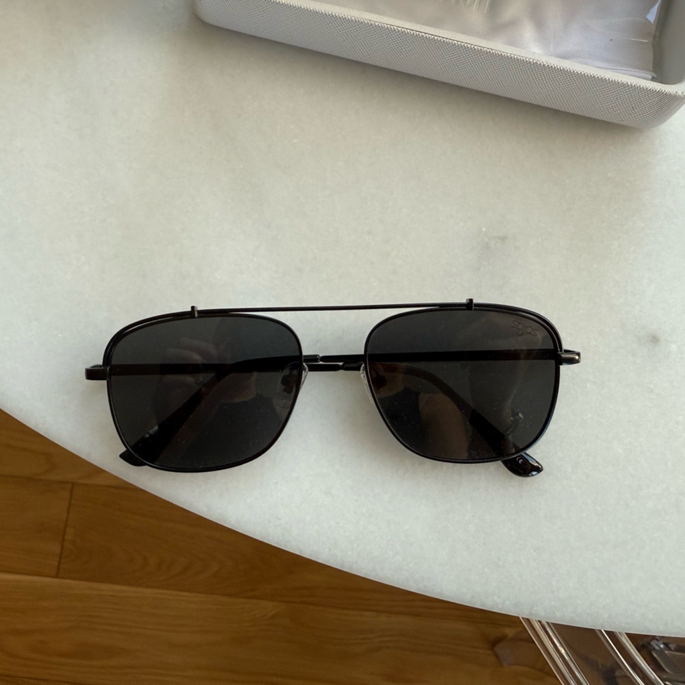 Sojos Black Aviator Glasses